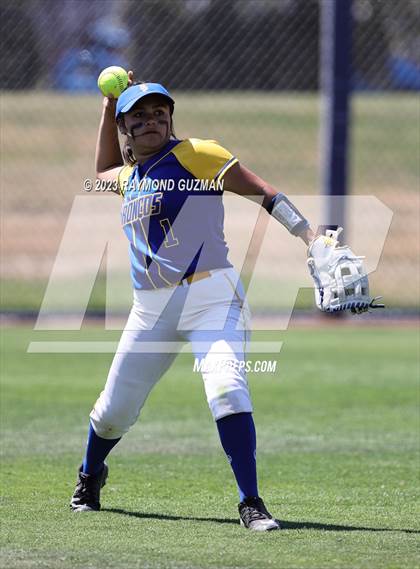 Thumbnail 2 in Dos Palos @ Boron (CIF CS Softball Championships- Division 5) photogallery.