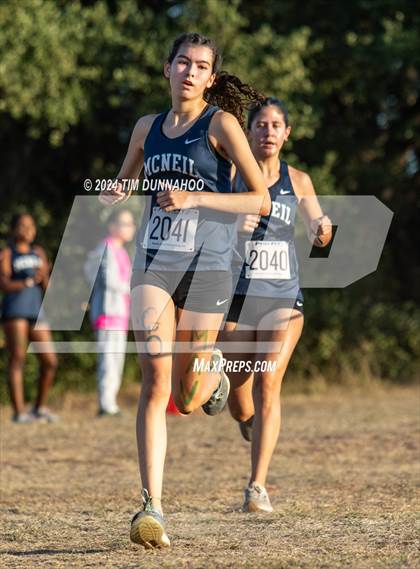 Thumbnail 1 in UIL 6A Girls Cross Country District 25 Finals photogallery.