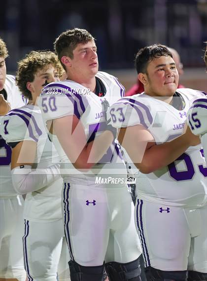 Thumbnail 3 in Jacksboro vs. Holliday (UIL 3A Region Semifinal) photogallery.