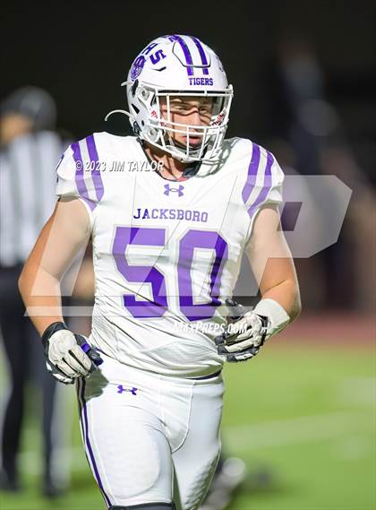 Thumbnail 3 in Jacksboro vs. Holliday (UIL 3A Region Semifinal) photogallery.