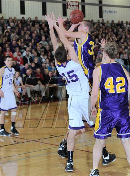 Thumbnail 2 in Clayton vs. Drummond (WIAA D5 Sectional Final) photogallery.