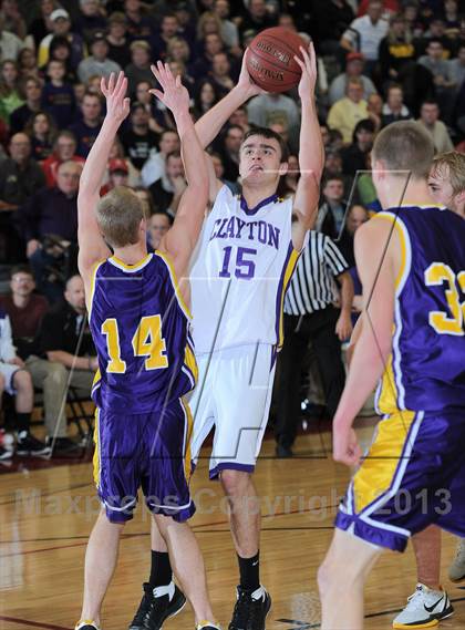Thumbnail 2 in Clayton vs. Drummond (WIAA D5 Sectional Final) photogallery.