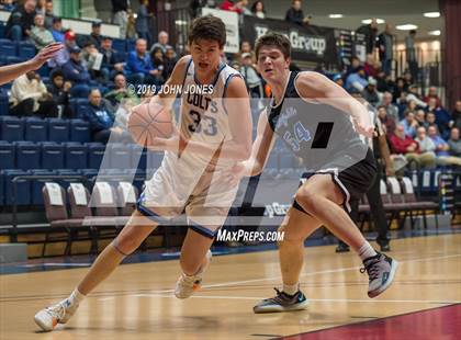 Thumbnail 1 in Christian Brothers Academy vs Gill St. Bernards (HoopGroup Boardwalk Showcase) photogallery.