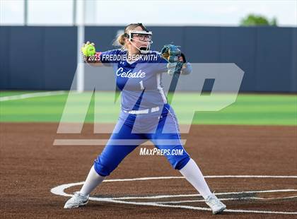 Thumbnail 1 in Celeste vs. Muenster (UIL 2A Area Playoff) photogallery.