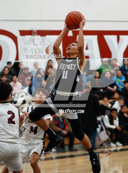 Thumbnail 2 in Whitney vs Sotomayor (CIF State Boys Basketball Championships D5 Round 1) photogallery.
