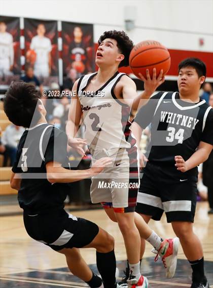Thumbnail 1 in Whitney vs Sotomayor (CIF State Boys Basketball Championships D5 Round 1) photogallery.