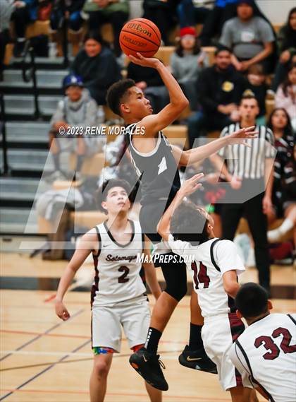 Thumbnail 3 in Whitney vs Sotomayor (CIF State Boys Basketball Championships D5 Round 1) photogallery.