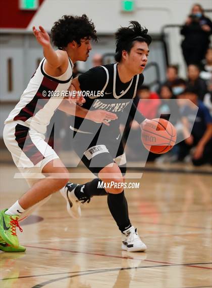 Thumbnail 3 in Whitney vs Sotomayor (CIF State Boys Basketball Championships D5 Round 1) photogallery.