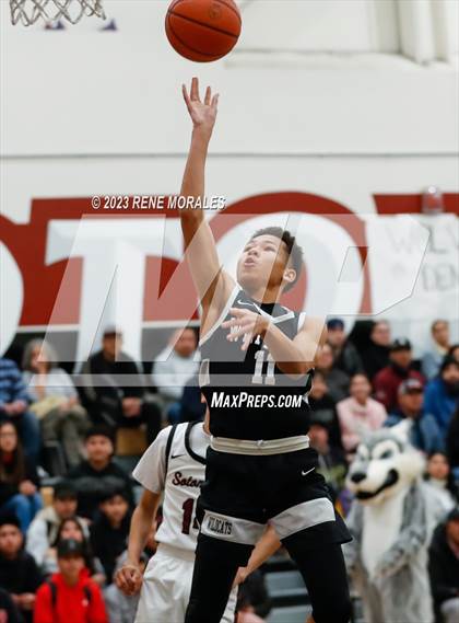 Thumbnail 3 in Whitney vs Sotomayor (CIF State Boys Basketball Championships D5 Round 1) photogallery.