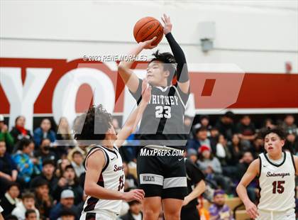 Thumbnail 3 in Whitney vs Sotomayor (CIF State Boys Basketball Championships D5 Round 1) photogallery.