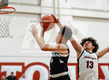 Thumbnail 3 in Whitney vs Sotomayor (CIF State Boys Basketball Championships D5 Round 1) photogallery.