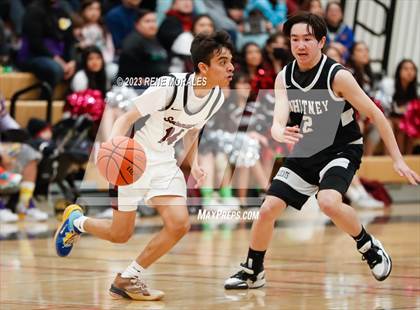Thumbnail 1 in Whitney vs Sotomayor (CIF State Boys Basketball Championships D5 Round 1) photogallery.