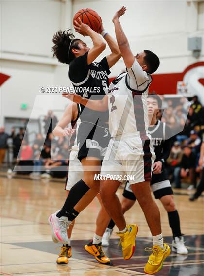 Thumbnail 1 in Whitney vs Sotomayor (CIF State Boys Basketball Championships D5 Round 1) photogallery.