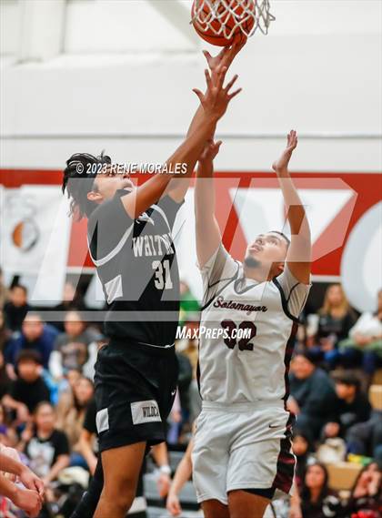 Thumbnail 3 in Whitney vs Sotomayor (CIF State Boys Basketball Championships D5 Round 1) photogallery.