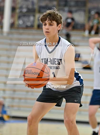 Thumbnail 1 in Lafayette Central Catholic vs Tri-West Hendricks (IBCA / IHSAA Showcase) photogallery.