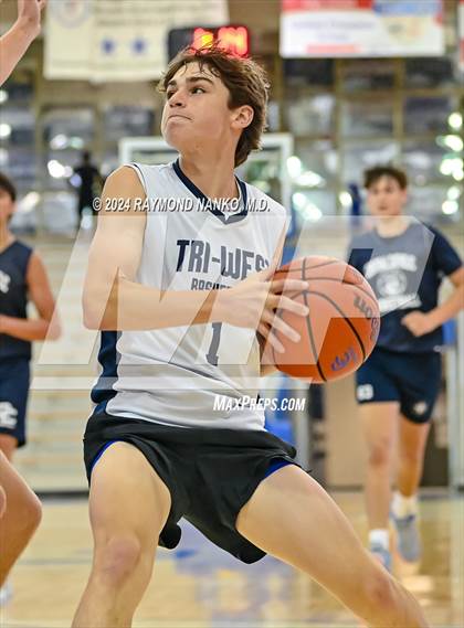 Thumbnail 3 in Lafayette Central Catholic vs Tri-West Hendricks (IBCA / IHSAA Showcase) photogallery.