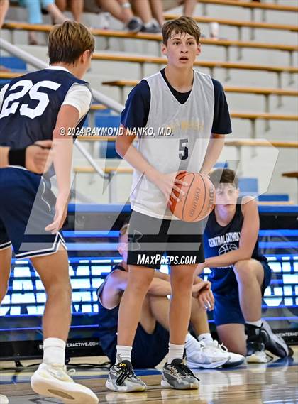 Thumbnail 3 in Lafayette Central Catholic vs Tri-West Hendricks (IBCA / IHSAA Showcase) photogallery.