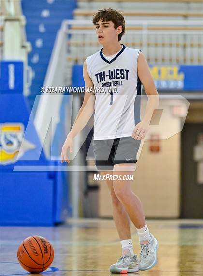 Thumbnail 2 in Lafayette Central Catholic vs Tri-West Hendricks (IBCA / IHSAA Showcase) photogallery.