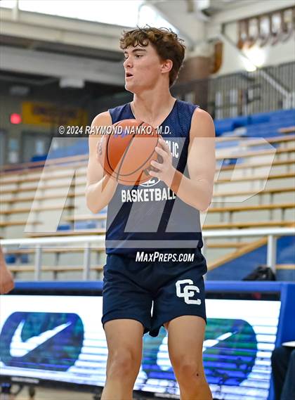 Thumbnail 1 in Lafayette Central Catholic vs Tri-West Hendricks (IBCA / IHSAA Showcase) photogallery.