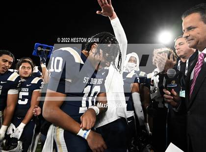 Thumbnail 3 in Mater Dei vs. St. John Bosco (Post Game) photogallery.