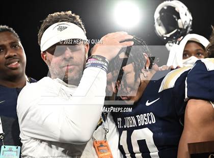 Thumbnail 2 in Mater Dei vs. St. John Bosco (Post Game) photogallery.