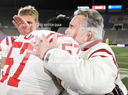Thumbnail 1 in Mater Dei vs. St. John Bosco (Post Game) photogallery.