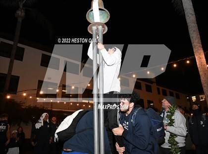 Thumbnail 2 in Mater Dei vs. St. John Bosco (Post Game) photogallery.