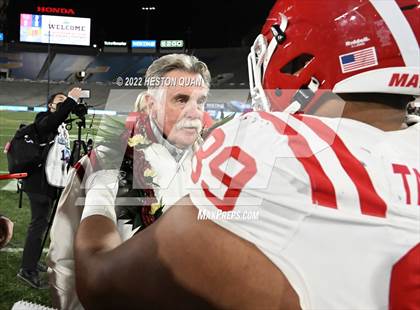 Thumbnail 2 in Mater Dei vs. St. John Bosco (Post Game) photogallery.