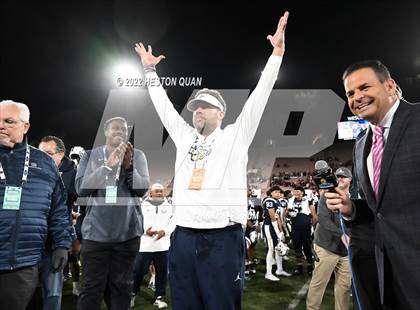 Thumbnail 2 in Mater Dei vs. St. John Bosco (Post Game) photogallery.