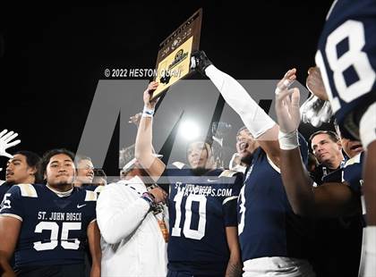 Thumbnail 2 in Mater Dei vs. St. John Bosco (Post Game) photogallery.