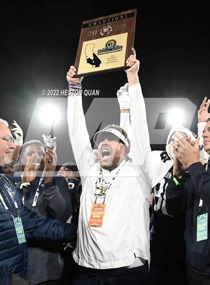 Thumbnail 2 in Mater Dei vs. St. John Bosco (Post Game) photogallery.