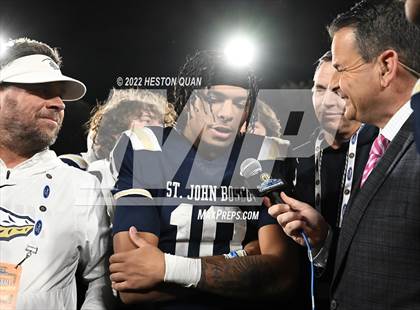 Thumbnail 3 in Mater Dei vs. St. John Bosco (Post Game) photogallery.