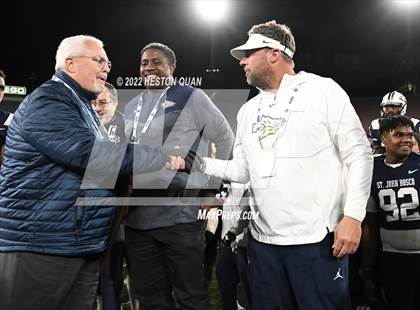 Thumbnail 1 in Mater Dei vs. St. John Bosco (Post Game) photogallery.