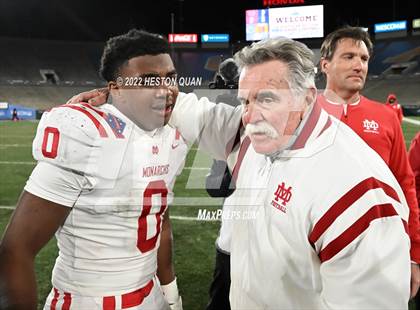 Thumbnail 1 in Mater Dei vs. St. John Bosco (Post Game) photogallery.