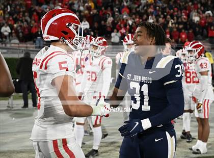 Thumbnail 3 in Mater Dei vs. St. John Bosco (Post Game) photogallery.
