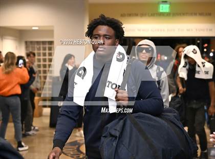 Thumbnail 1 in Mater Dei vs. St. John Bosco (Post Game) photogallery.