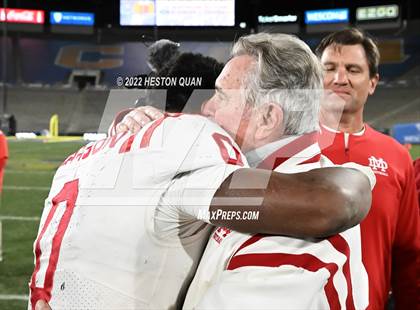 Thumbnail 1 in Mater Dei vs. St. John Bosco (Post Game) photogallery.