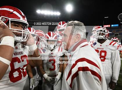 Thumbnail 2 in Mater Dei vs. St. John Bosco (Post Game) photogallery.