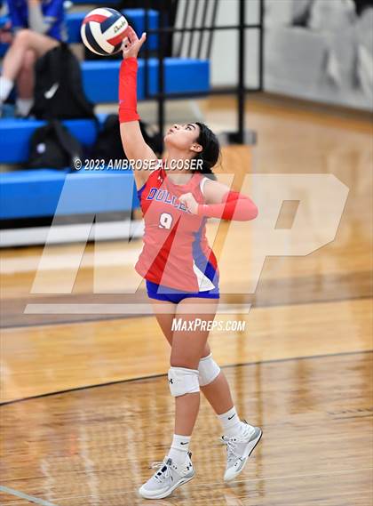 Thumbnail 2 in Grand Oaks vs. Fort Bend Dulles (2023 KISD/CFISD Varsity Tournament) photogallery.