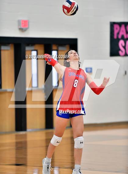 Thumbnail 3 in Grand Oaks vs. Fort Bend Dulles (2023 KISD/CFISD Varsity Tournament) photogallery.