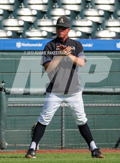Thumbnail 2 in Abbott vs. Fayetteville (UIL 1A Baseball State Final) photogallery.