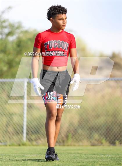 Thumbnail 2 in Tucson High Magnet School vs Desert View (SOAZ 7 on 7 Tournament) photogallery.