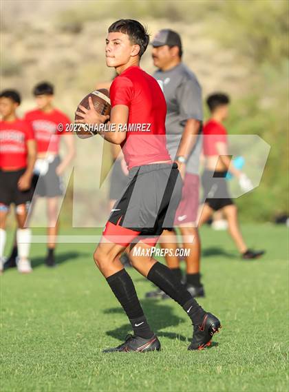 Thumbnail 1 in Tucson High Magnet School vs Desert View (SOAZ 7 on 7 Tournament) photogallery.