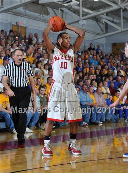 Thumbnail 2 in Meridian vs. Trico (IHSA Class 1A Norris City Sectional Championship) photogallery.