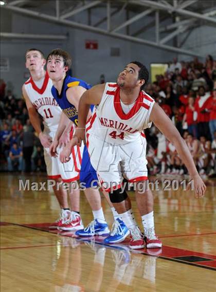 Thumbnail 2 in Meridian vs. Trico (IHSA Class 1A Norris City Sectional Championship) photogallery.