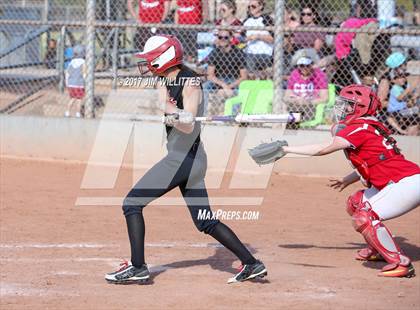 Thumbnail 2 in St. Johns vs Mogollon (Chandler Prep Softball Classic Silver Final)  photogallery.