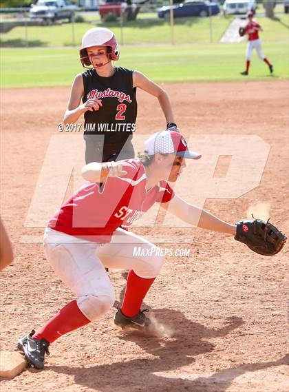 Thumbnail 3 in St. Johns vs Mogollon (Chandler Prep Softball Classic Silver Final)  photogallery.