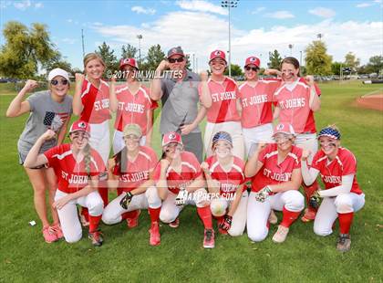 Thumbnail 3 in St. Johns vs Mogollon (Chandler Prep Softball Classic Silver Final)  photogallery.