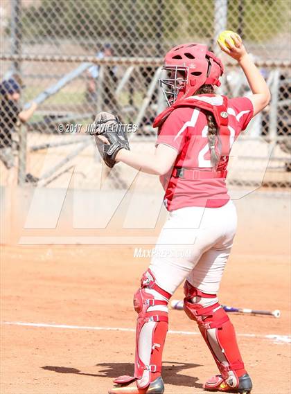 Thumbnail 3 in St. Johns vs Mogollon (Chandler Prep Softball Classic Silver Final)  photogallery.