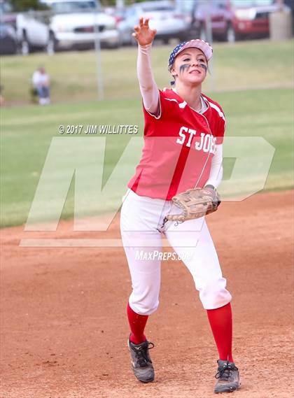 Thumbnail 3 in St. Johns vs Mogollon (Chandler Prep Softball Classic Silver Final)  photogallery.